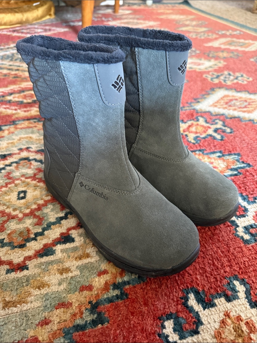 Columbia Ice Maiden Waterproof Women’s  Winter Boots size 6 like new grey